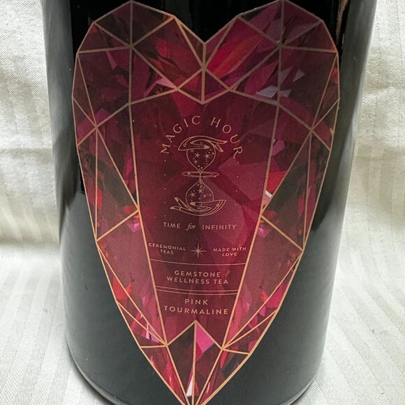 NEW! MAGIC HOUR PINK TOURMALINE TEA IN VIOLET GLASS APOTHECARY JAR 60-75 CUPS - Picture 6 of 7